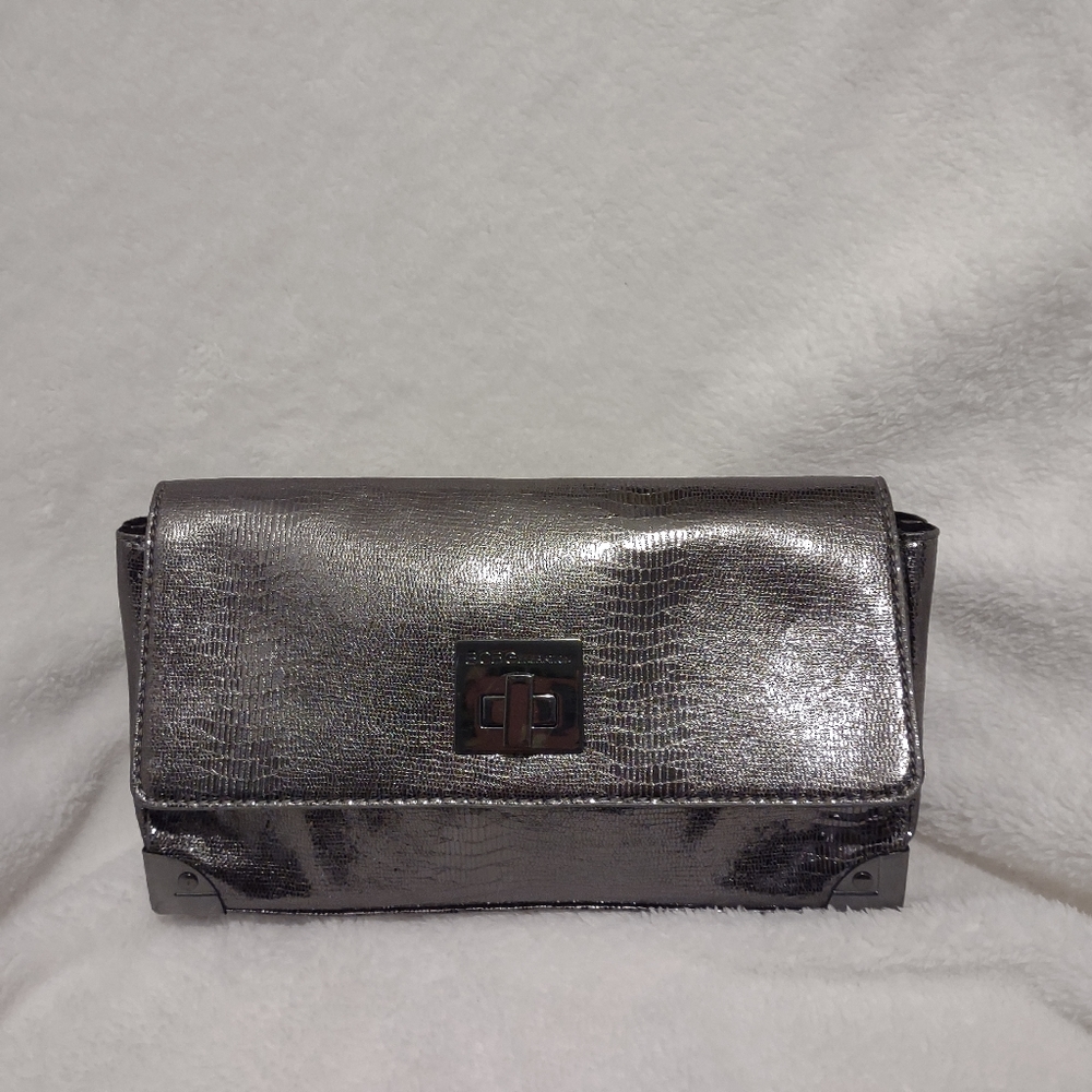 BCBGeneration Metallic Clutch with Turn Lock
